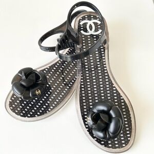 Chanel Camellia Jelly Sandals